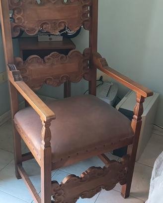 sedia in legno