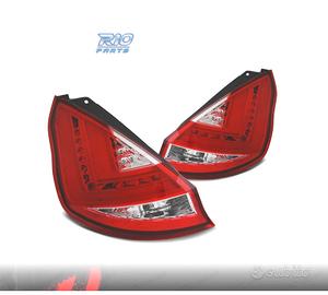 FANALI FORD FIESTA MK7 08-12 LIGHT BAR ROSSO CROMA