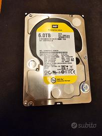 WD hard disk SATA 6tb enterprise class