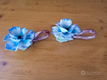 Coppia Fiori in Porcellana Capodimonte