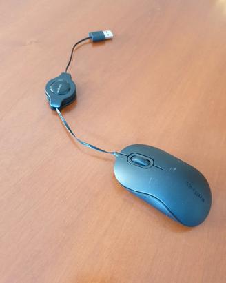 Mini mouse con cavo estensibile