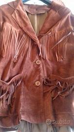 Giacca di camoscio donna con frange