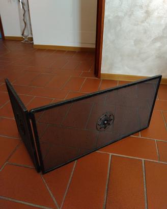 Parascintille per caminetto angolare