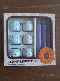 Portacandele in porcellana