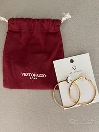 Orecchini a cerchio gold plated Vestopazzo