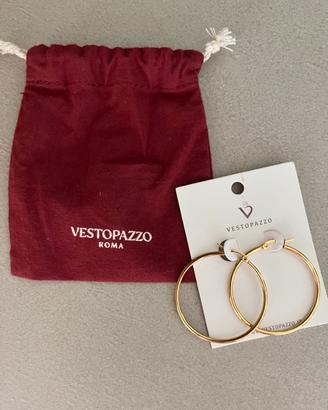 Orecchini a cerchio gold plated Vestopazzo