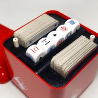 Mazzo di carte da poker, bridge, scala e dadi vtg