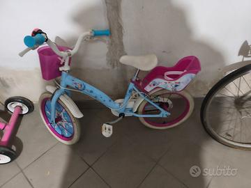 bicicletta bambina Frozen con rotelle
