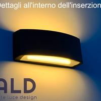 applique moderno da esterno e27 bi emissione