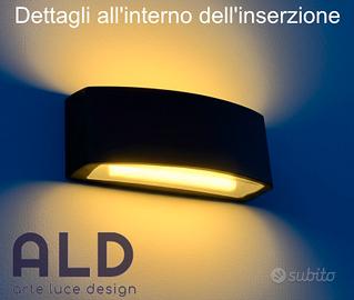 applique moderno da esterno e27 bi emissione