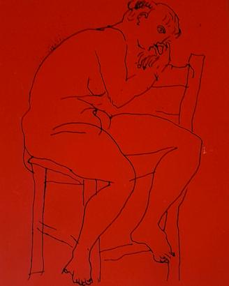 opera Franco Gentilini su  lastra di alluminio 