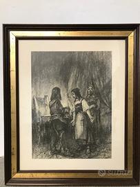 Quadri stampa Giovanni Fattori “La promessa sposa”