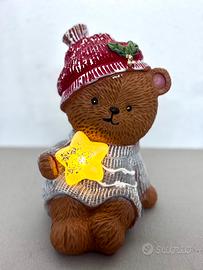Statuetta orso natalizia