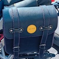 Borsa moto in cuoio