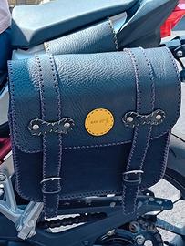Borsa moto in cuoio