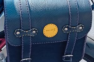 Borsa moto in cuoio