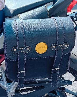 Borsa moto in cuoio