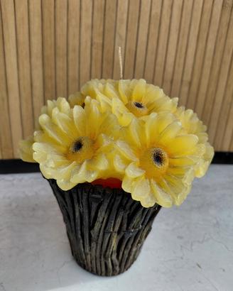 candela mazzo di fiori