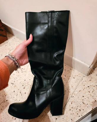 Stivali vera pelle Made in Italy, n. 38