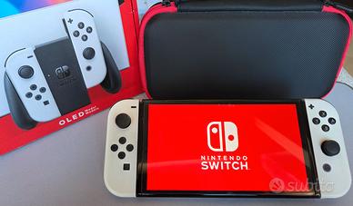 Nintendo Switch OLED + SD 128GB + Custodia + Box