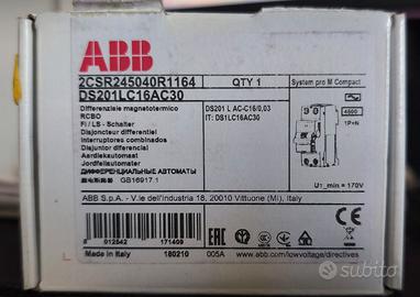 INTERRUTTORE DIFFERENZIALE MAGNETOTERMICO