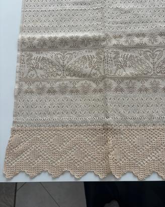 Splendida tovaglia da bagno NUOVA con uncinetto