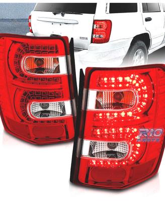FANALI A LED JEEP GRAND CHEROKEE 99-05 ROSSO CHIAR