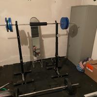 Rack da squat + Bilanceri vari