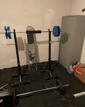 Rack da squat + Bilanceri vari