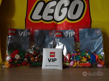 LEGO VIP 40512+40609+1950 LOGO KEYCHAIN NUOVI SIG