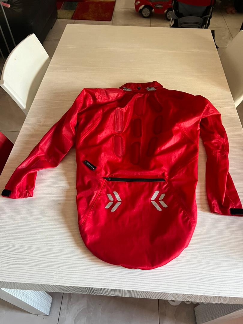 WOSAWE Gilet da ciclismo da uomo riflettente impermeabile giacca a vento Mackintosh M