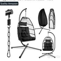 sedia sospesa a dondolo 