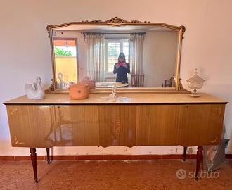 Credenza legno con specchio