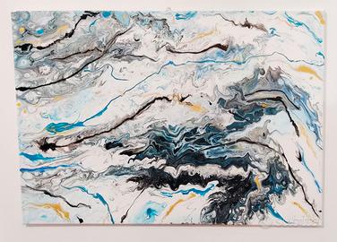 Fluid Art quadro grandi dimensioni pezzo unico