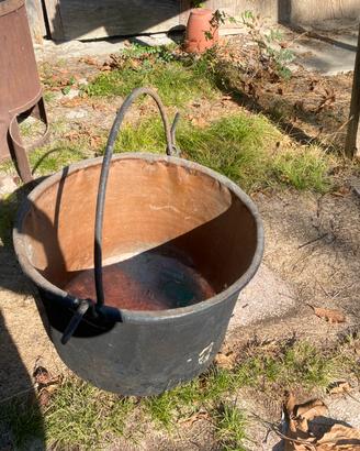 Paiolo in rame per conserva completo - cm 60 - kg