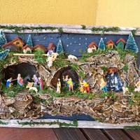 presepe artigianale da appendere