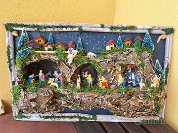 presepe artigianale da appendere