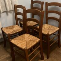 4 sedie in legno