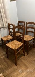 4 sedie in legno