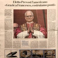 GIORNALE L'ARENA DI VERONA 9 5 2025 PAPA LEONE XIV