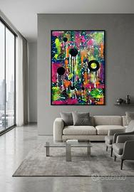 Quadro contemporaneo materico 