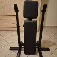 Panca palestra con dischi manubri e bilancieri