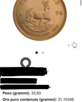 Moneta D’oro Krugerrand