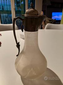 Versatoio in vetro e argento