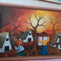 Dipinto raffigurante Un Paesaggio in Arte Naif