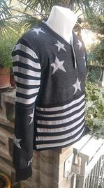 Maglia uomo stelle e strisce bianche e nere new