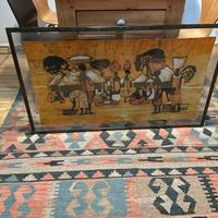 Batik africano incorniciato in vetro