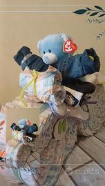 Torta pannolini Motociclista