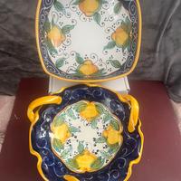 Piatto ceramica limoni costiera amalfitana