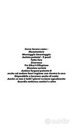Manutentore-tutto fare-autista